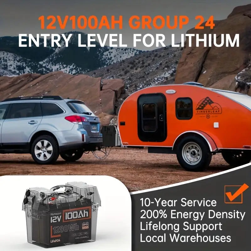 Humsienk_12v_100Ah_Group24_LiFePO4_Battery_Lifespan_High_Energy_Density
