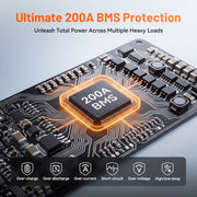 Humsienk 24V 230Ah 1800CCA Self‑Heating Bluetooth LiFePO4 Battery with 200A BMS