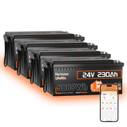 Humsienk 24V 230Ah 1800CCA Self‑Heating Bluetooth LiFePO4 Battery with 200A BMS