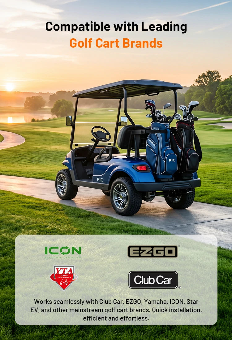 Humsienk golf cart battery compatible with Club Car, EZGO, Yamaha, ICON, Star EV – quick and easy installation.mobile