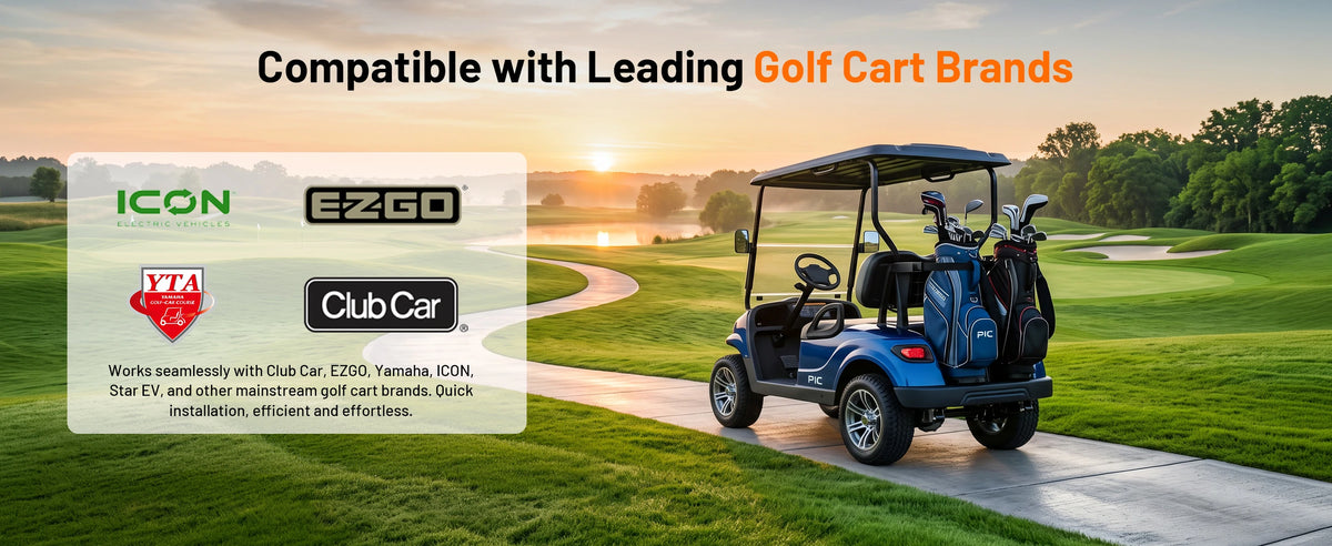 Humsienk golf cart battery compatible with Club Car, EZGO, Yamaha, ICON, Star EV – quick and easy installation