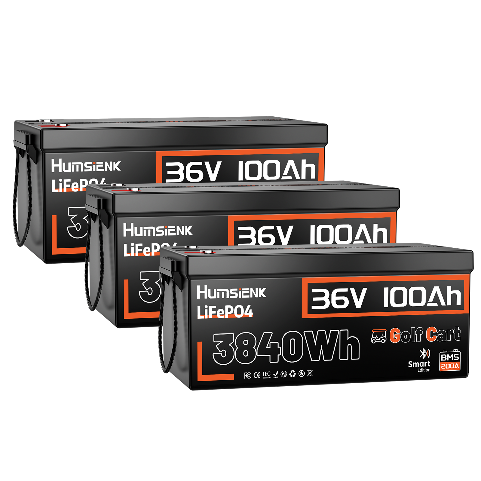 Humsienk 36V 100Ah golf cart battery 
3 Units