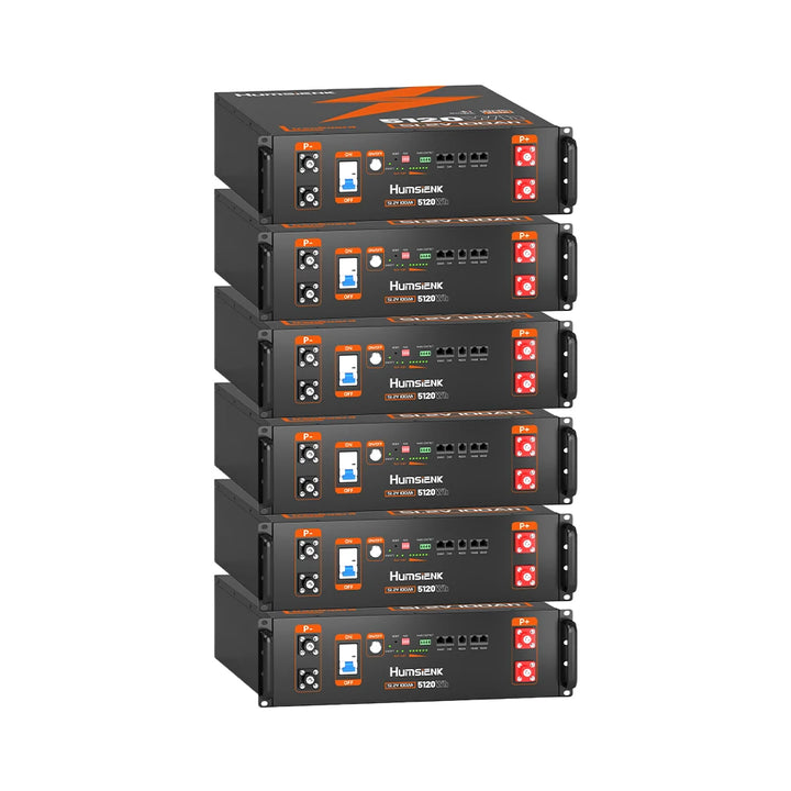 Humsienk 48V 100Ah 3U Server Rack Bluetooth LiFePO4 Battery with