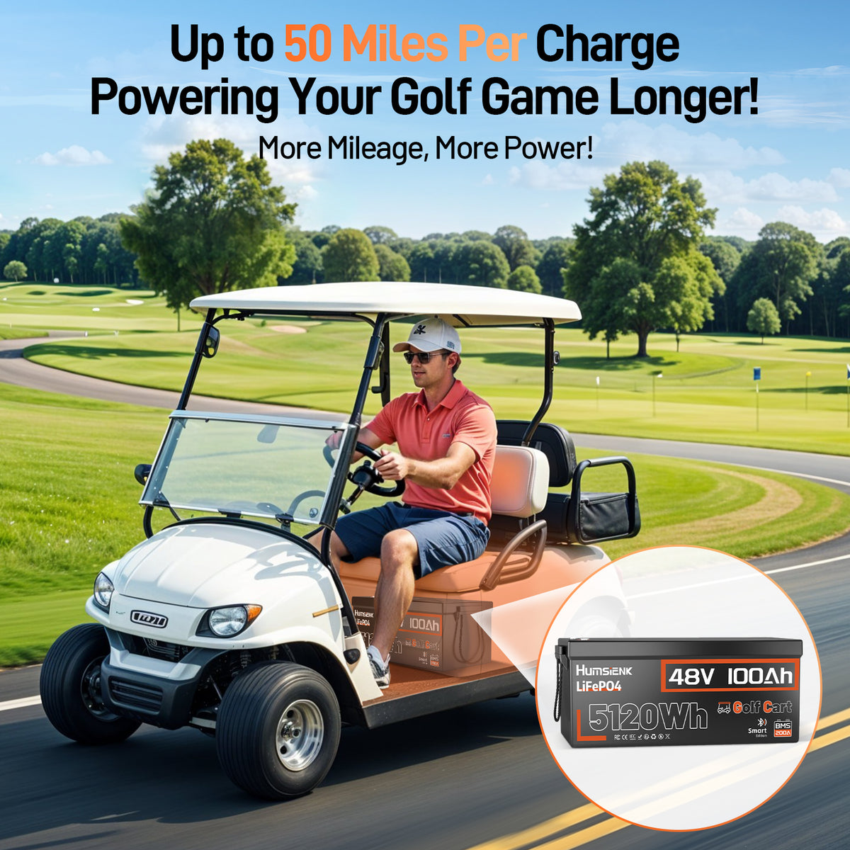 Humsienk_48V_100Ah_Golf_Cart_LiFePO4_Battery_50_Miles