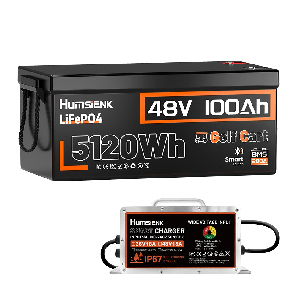Humsienk_48V_100Ah_Golf_Cart_LiFePO4_Battery_48V_Charger
