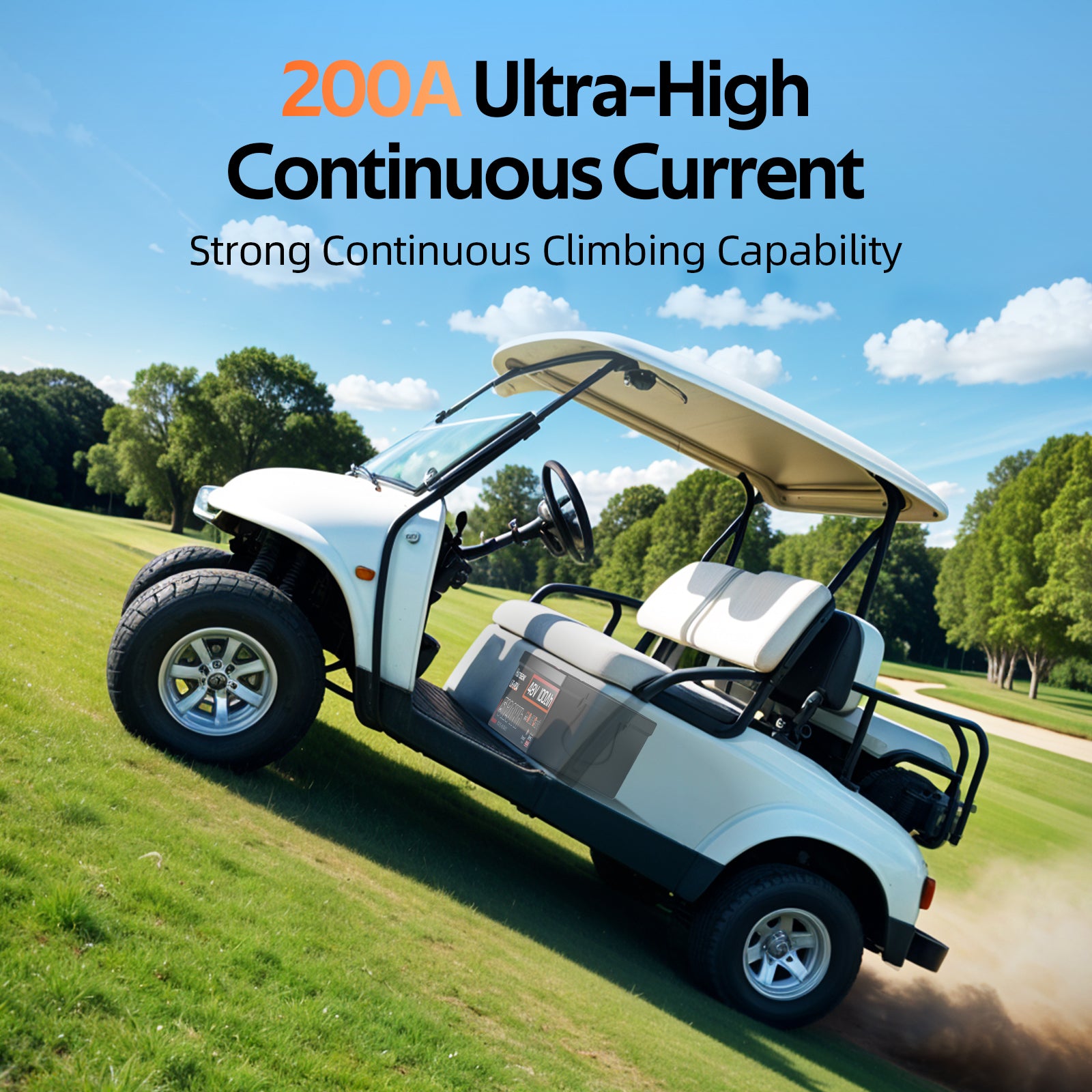 [⚡Automatic $50 OFF] 48V 100Ah Golf Cart Bluetooth LiFePO4 Battery with 200A BMS V1