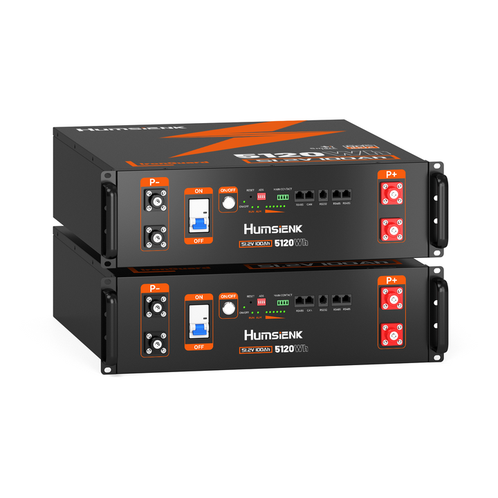 Humsienk 48V 100Ah 3U Server Rack Bluetooth LiFePO4 Battery with