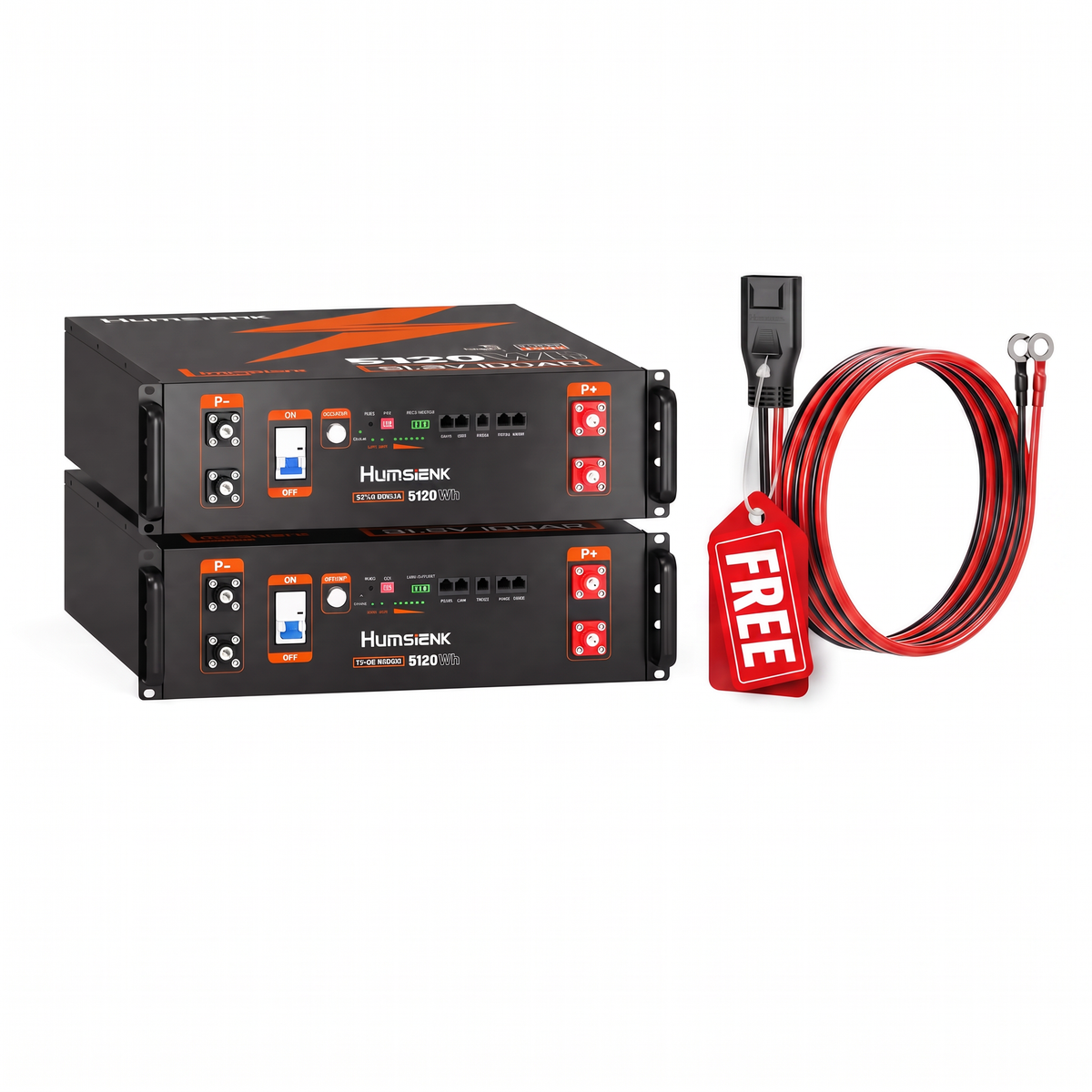 Humsienk 48V 100Ah 3U Server Rack LiFePO4 Battery | 3A Active Balancing & CAN/RS485/RS232 Protocols