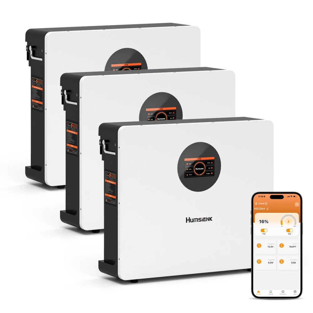 Humsienk_48V_100Ah_Wall_Mount_LiFePO4_Battery_3PACK