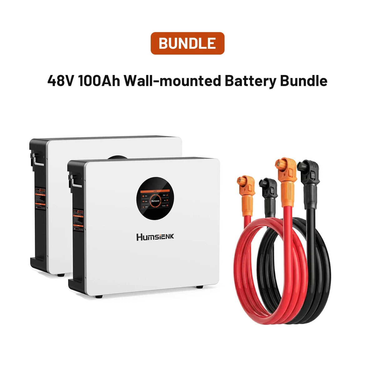 Humsienk 48V 200Ah 10.24kWh Wall-Mounted LiFePO4 Battery Bundle