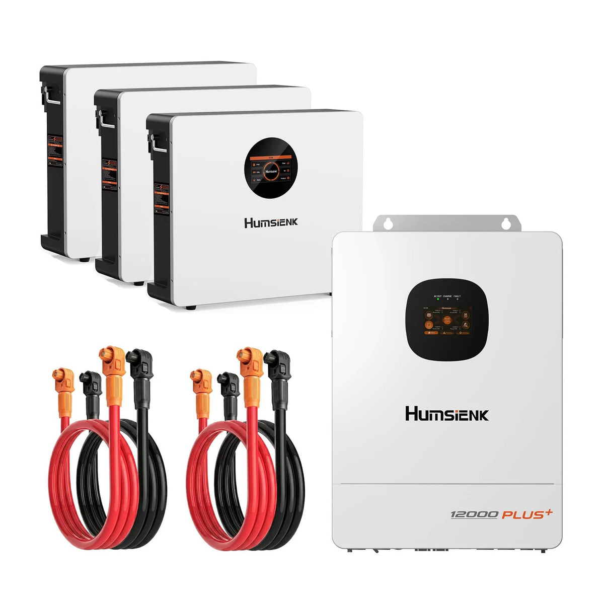 Humsienk 48V 100Ah Wall-mounted Bluetooth LiFePO4 Battery with Active Balancing & LCD Touchscreen