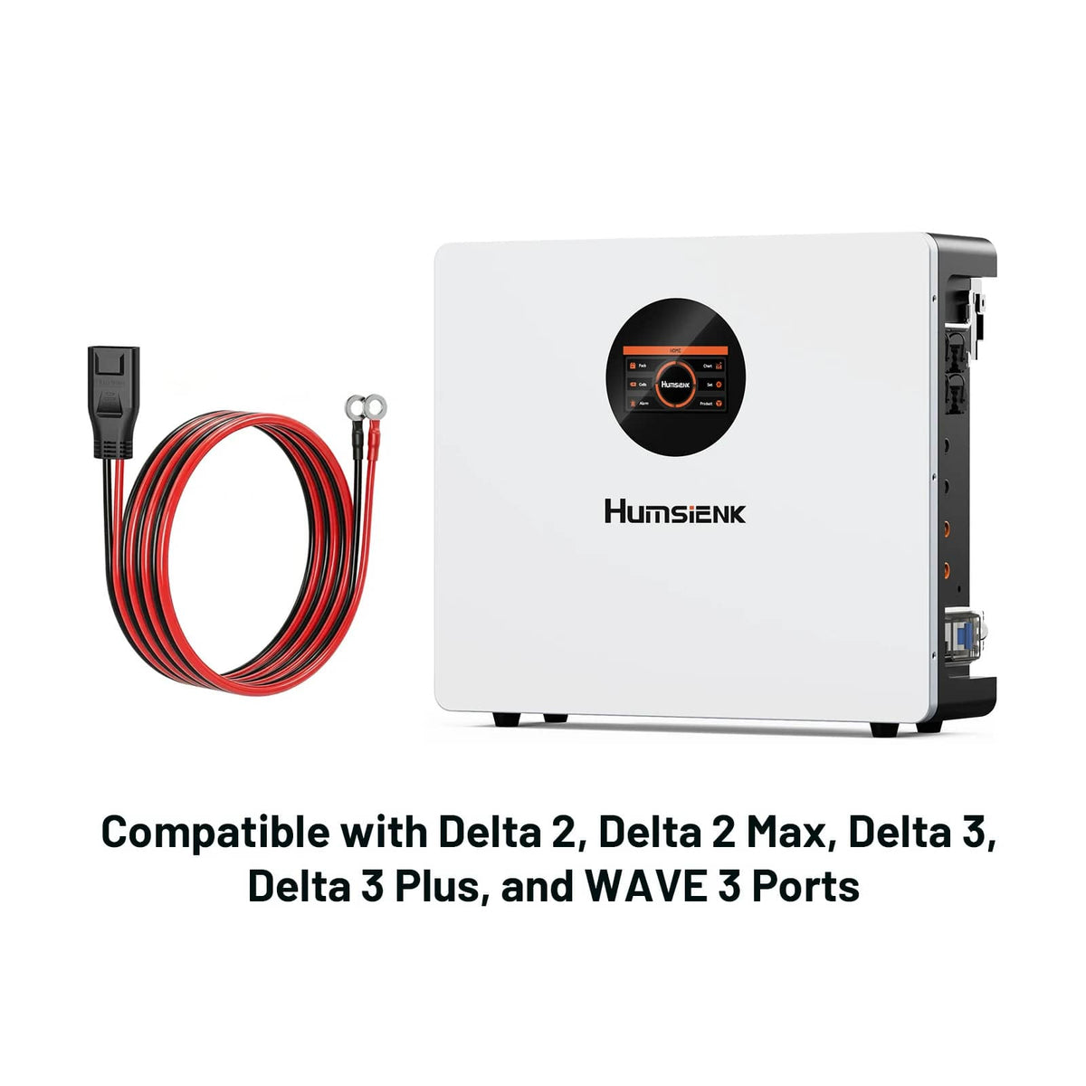Humsienk 48V 100Ah Wall-mounted Bluetooth LiFePO4 Battery with Active Balancing & LCD Touchscreen