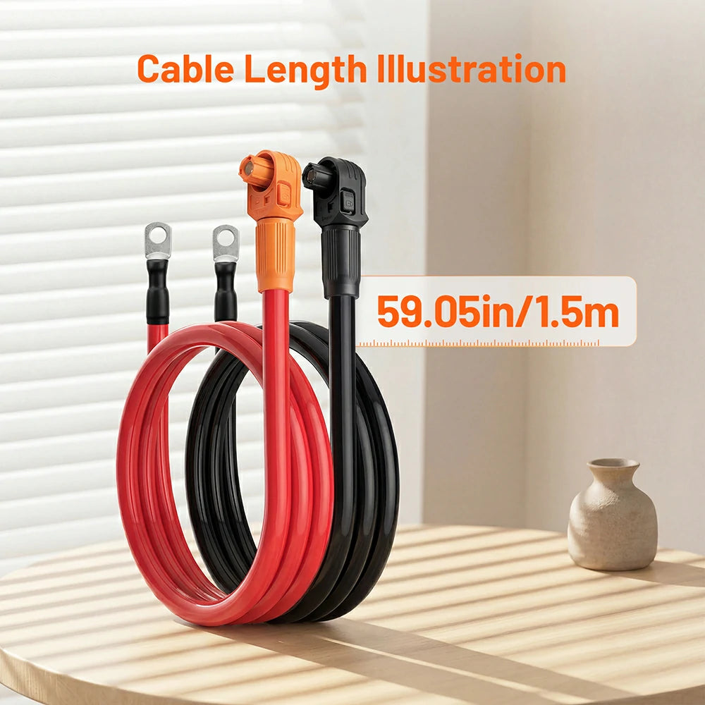 Humsienk Single-ended Quick Connect Cable for 48V 100Ah Wall-mounted Battery