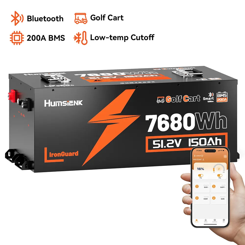 Humsienk 51.2V 150Ah Golf Cart Battery