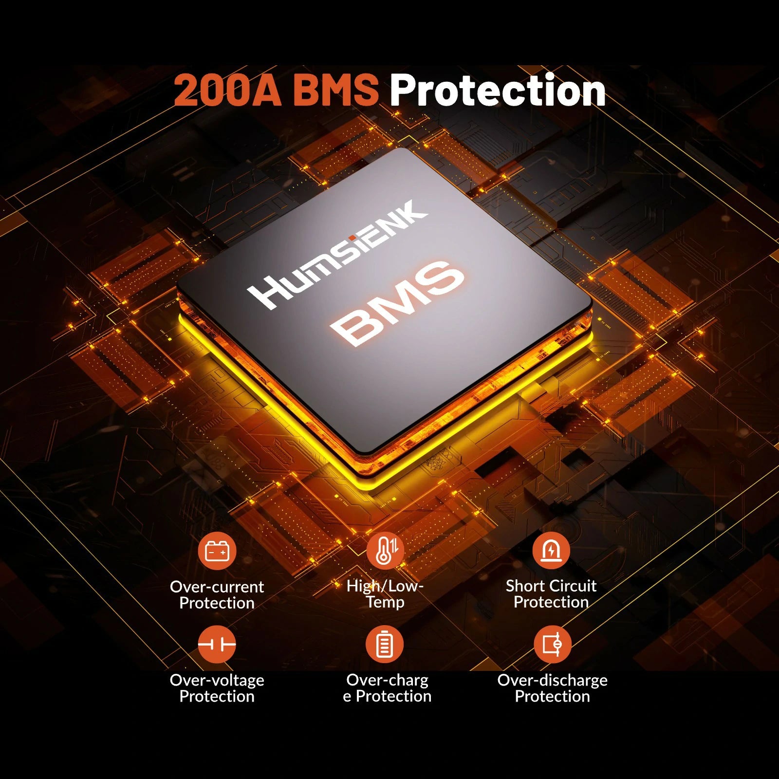 Humsienk_48V_150Ah_Golf_Cart_LiFePO4_Battery_200A_BMS_Protection