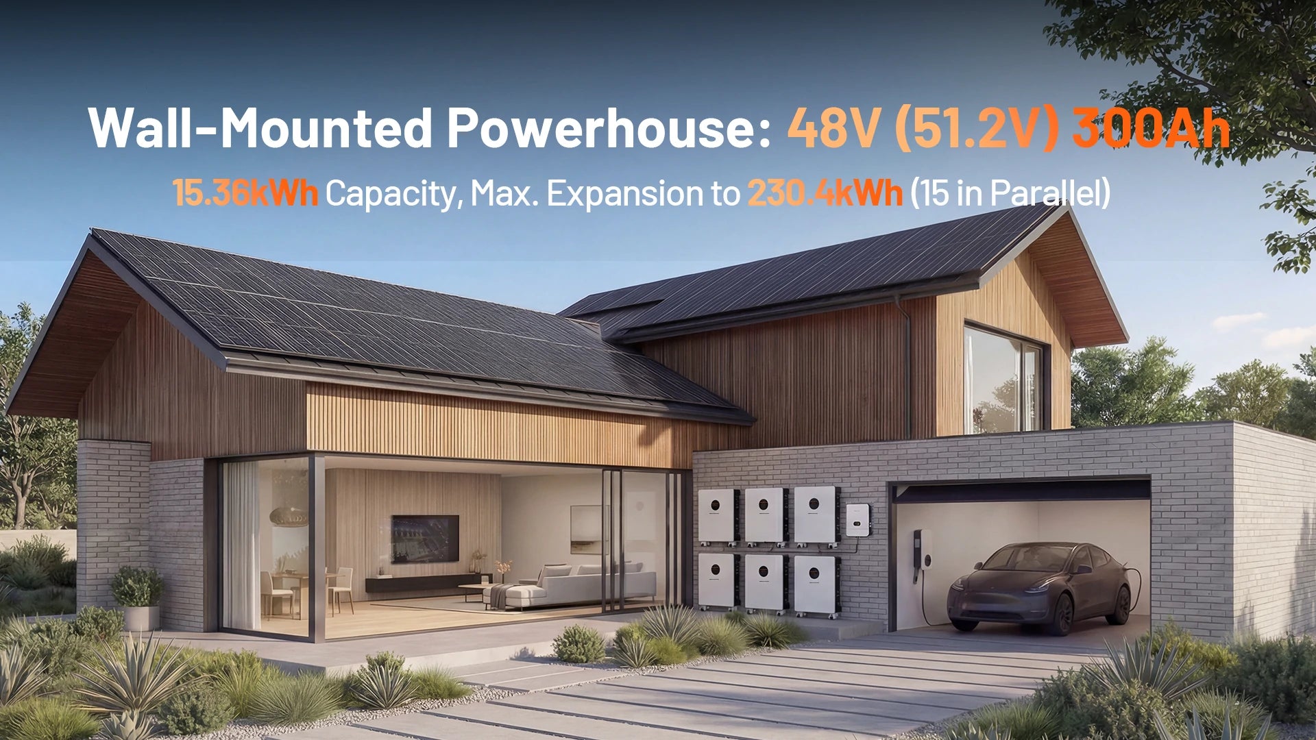 Humsienk_48V_300Ah_Wall_Mounted_LiFePO4_Battery_15.36kWh_Energy