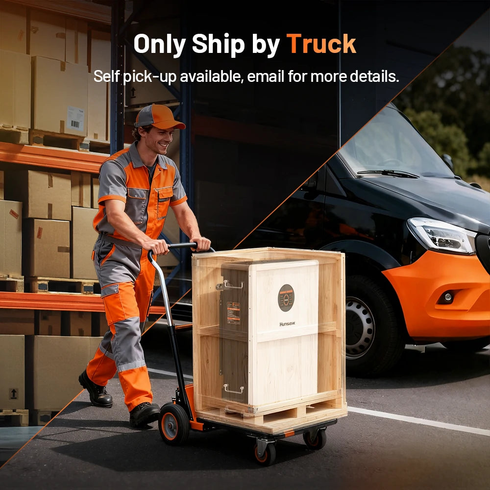 Humsienk_48V_300Ah_Wall_Mounted_LiFePO4_Battery_Truck_Delivery
