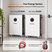 Humsienk 48V 314Ah Floor-standing Bluetooth LiFePO4 Battery 2 Pack 32.15kWh Bundle