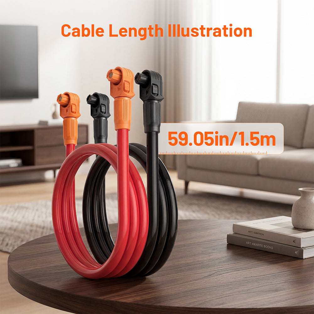 Humsienk Dedicated Double-ended Quick Connect Cable for 48V 314Ah Parallel Connection