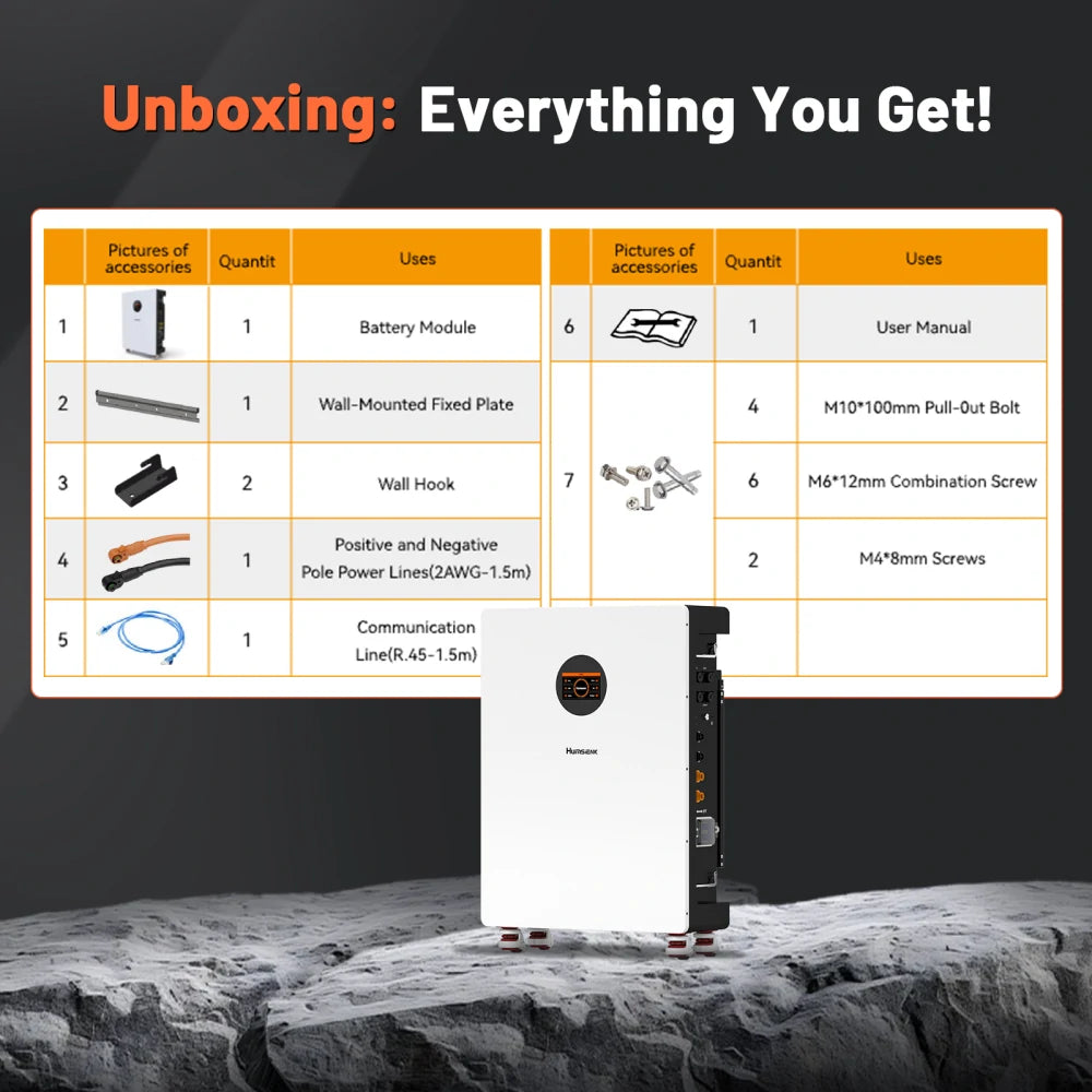 [⚡45-Day Pre Sale] 48V (51.2V) 314Ah Wall-Mounted Bluetooth LiFePO4 Battery with 200A BMS