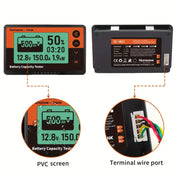 Humsienk_500A_LiFePO4_Battery_Monitor_Compact_PVC_Screen_Terminal_Wire_Port